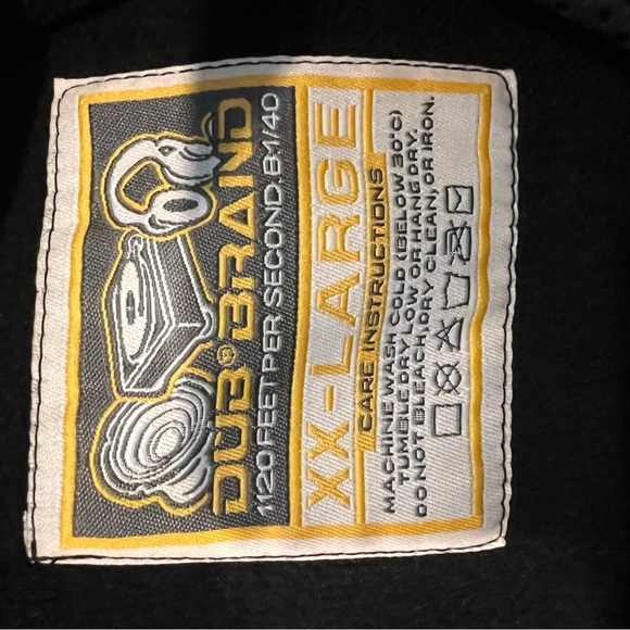 DUB Brand Hoodie Mens 2XL Black Fleece Performance Wear - Picture 7 of 7
